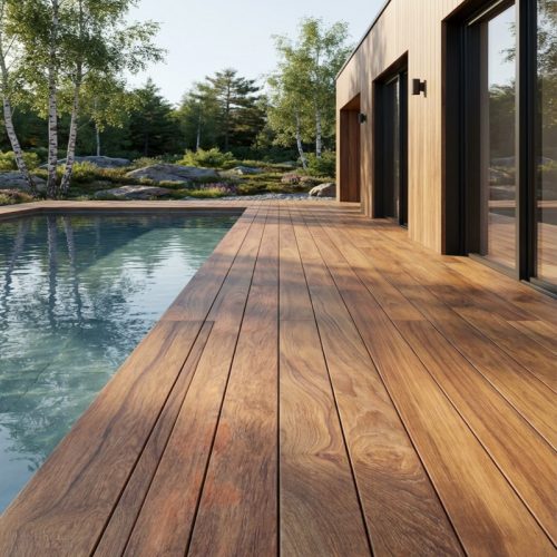 Террасная доска «Тик» (прямой планкен)